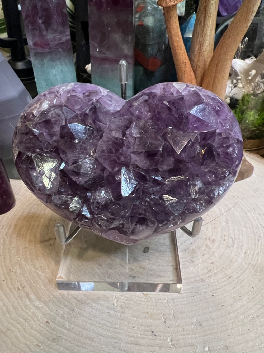 Brazilian amethyst heart